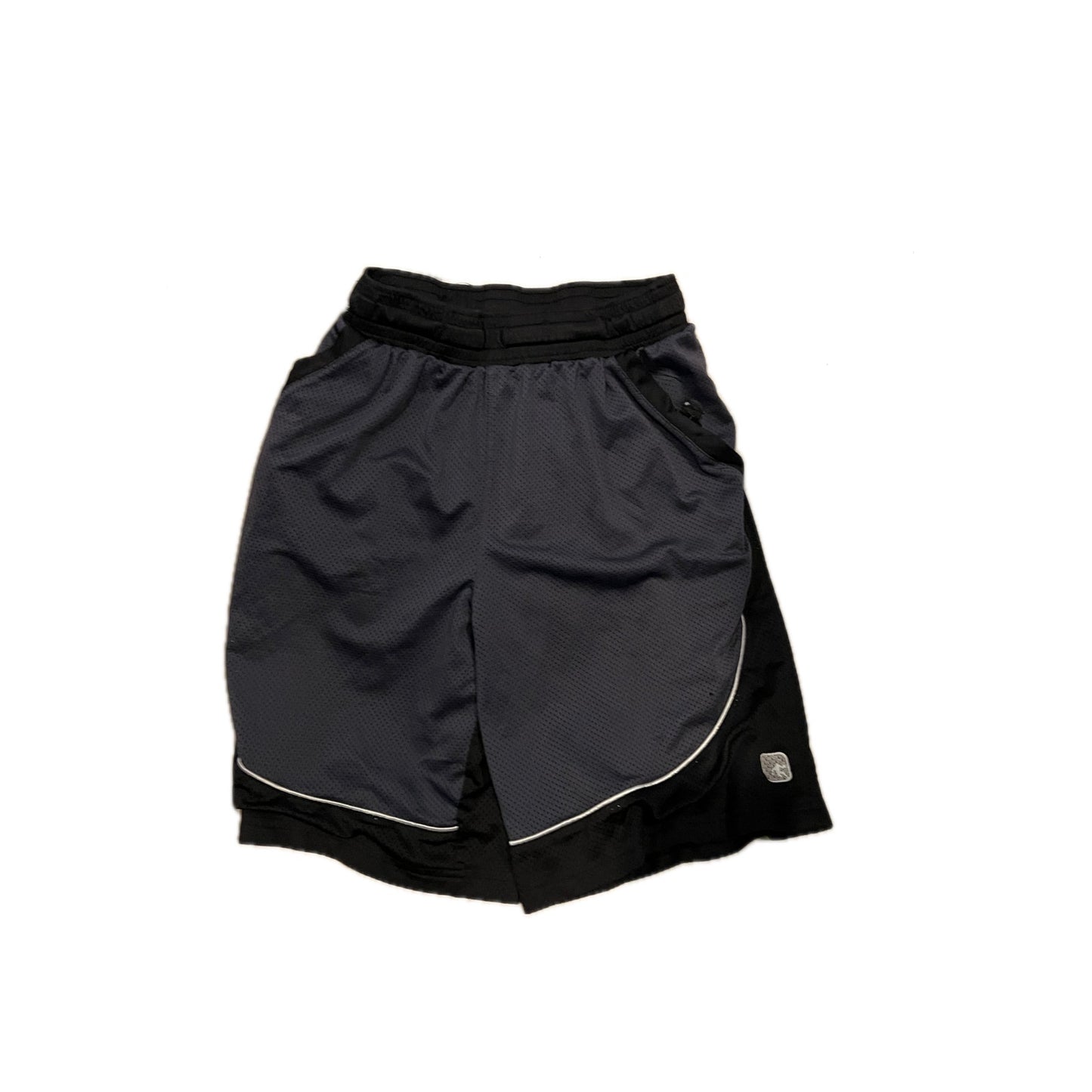 AND1 Gray Black  8" Inseam Training Shorts Mens Small