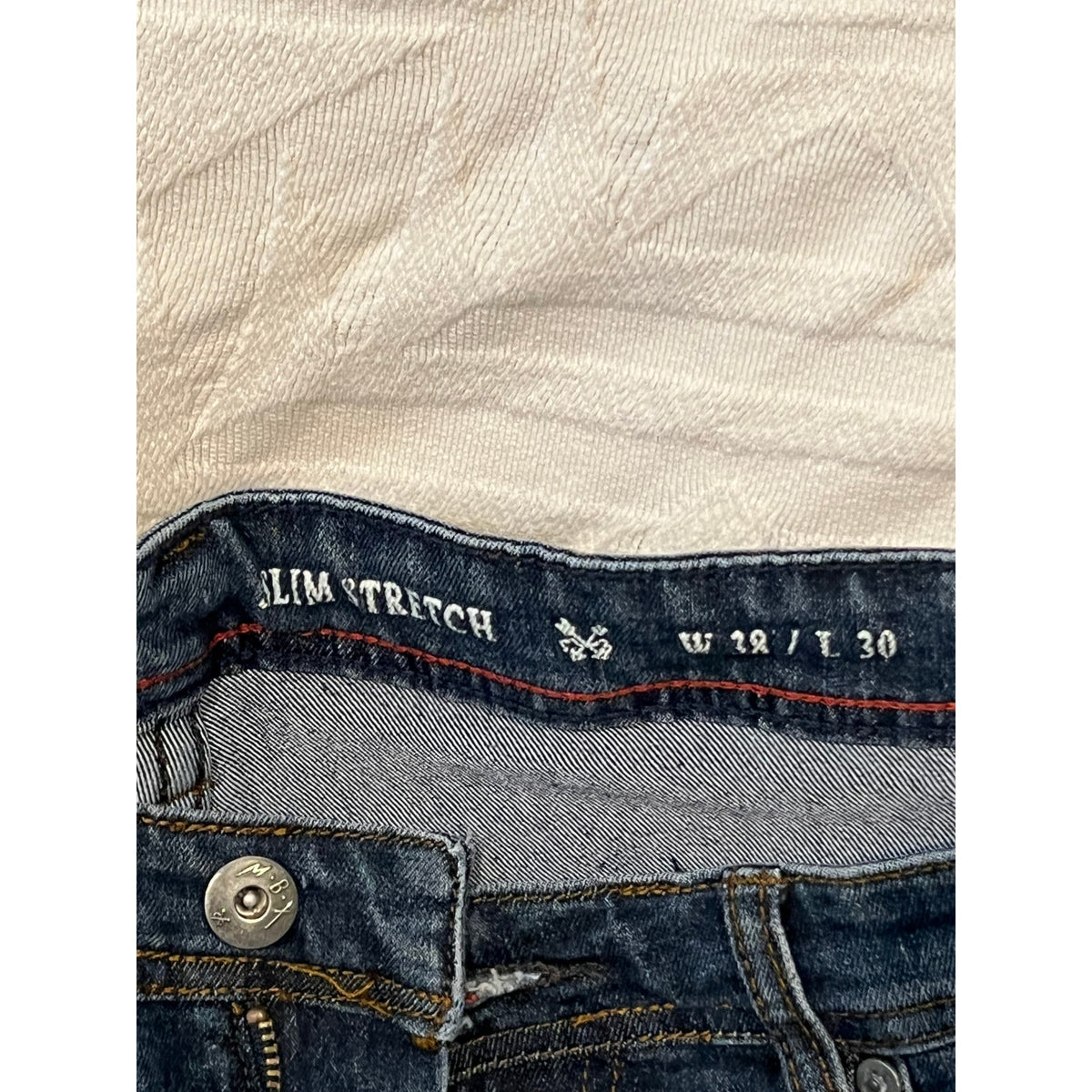 MBX Slim Stretch Blue Jeans Mens 38x30