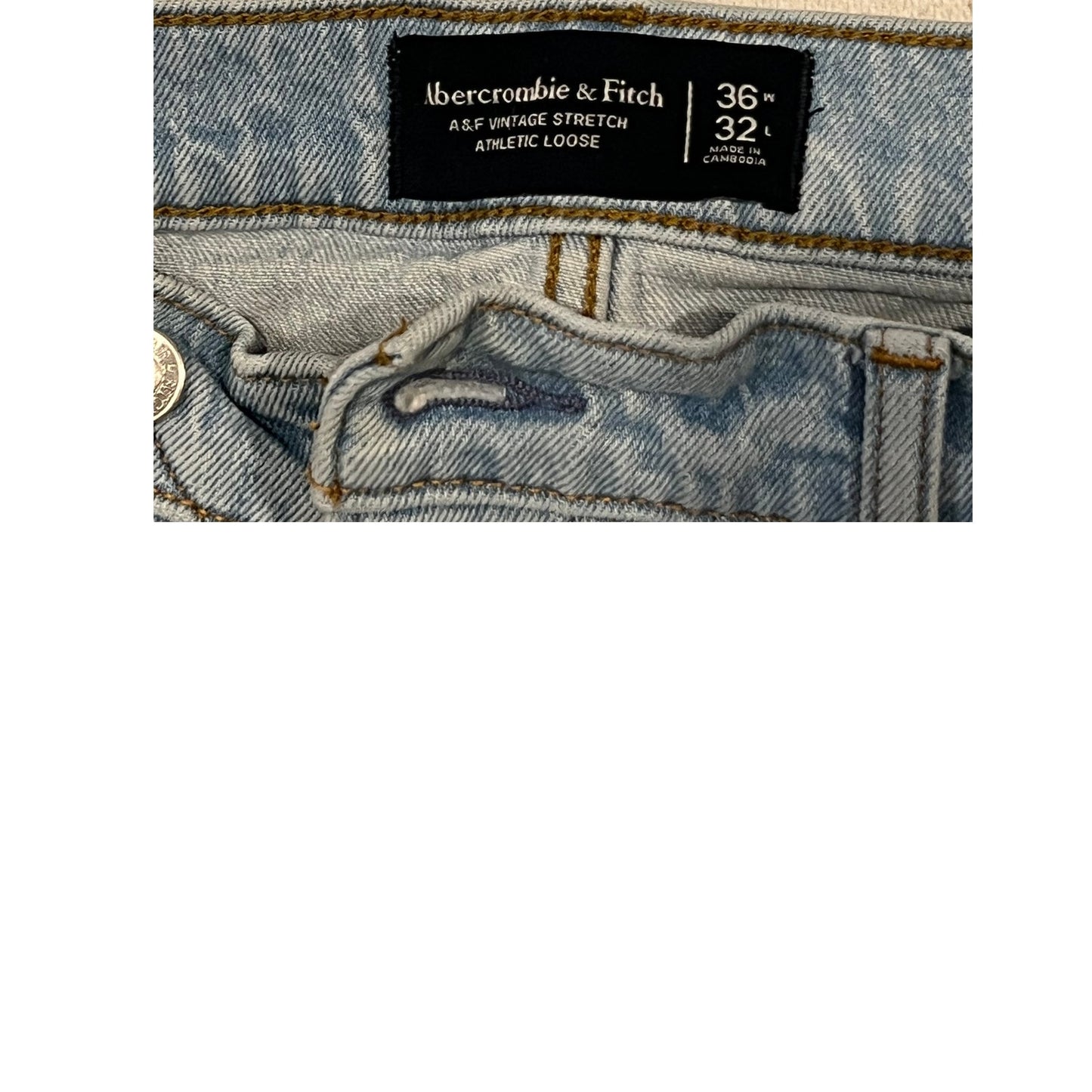 Abercrombie & Fitch Vaqueros Deportivos Holgados Vintage Hombre 36x32