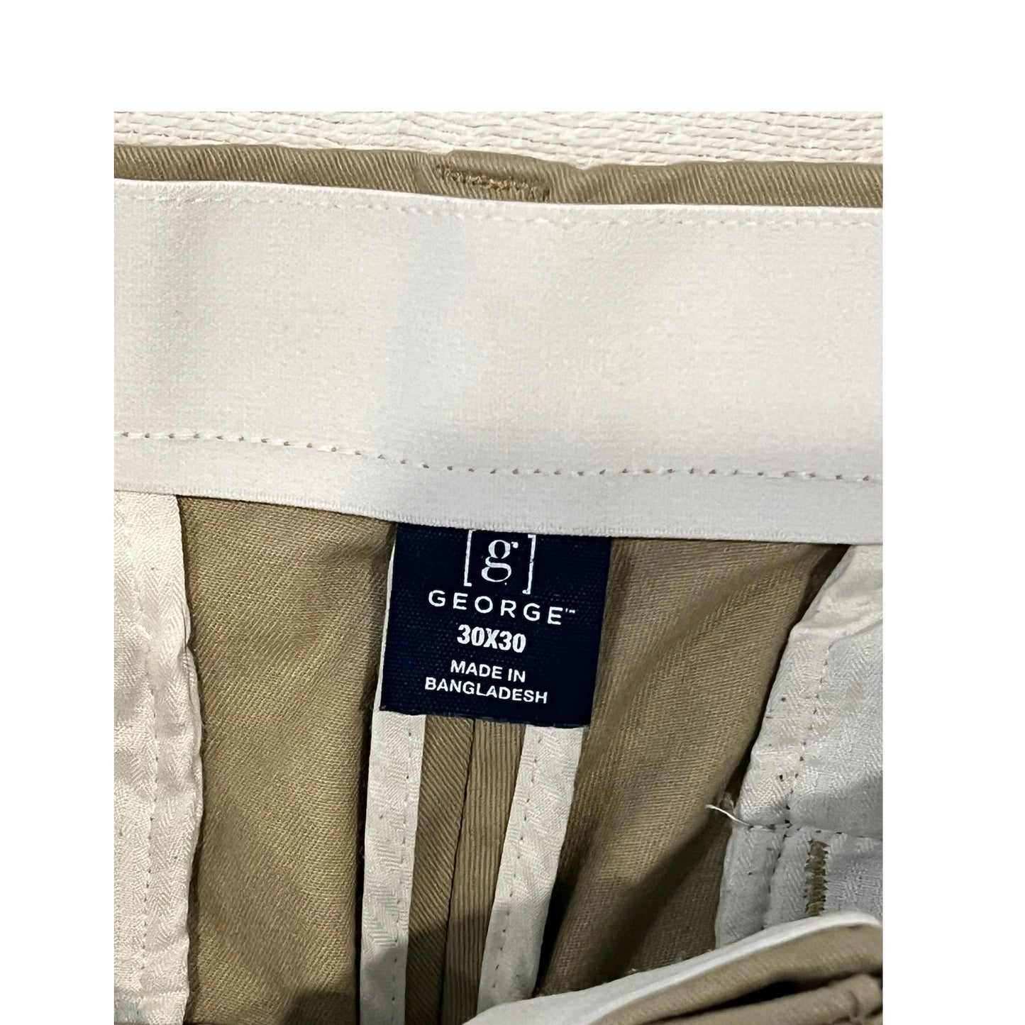 George Khaki Casual Chino Pants Mens 30x30
