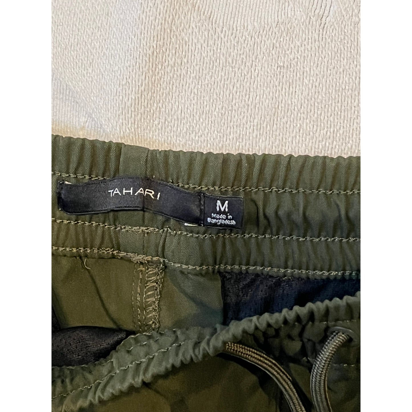 Pantalon de jogging cargo vert foncé Tahari pour homme, taille M