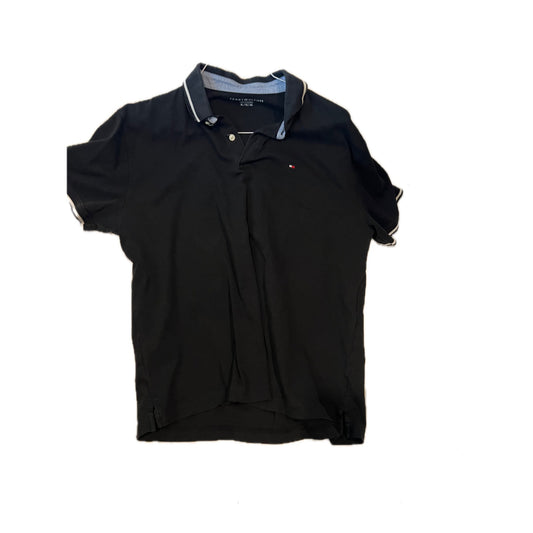 Tommy Hilfiger Black Polo Shirt Mens XL