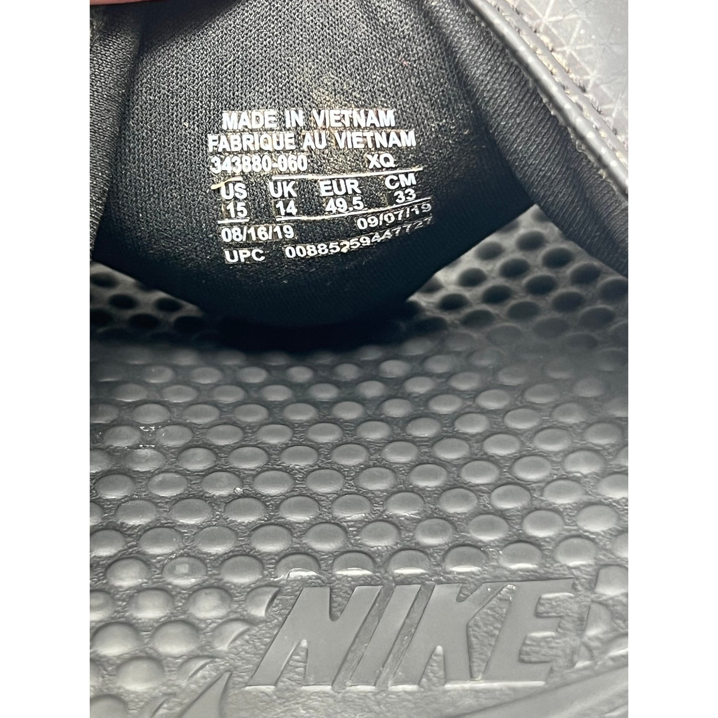 Chanclas Nike Benassi JDI Black Challenge Red para hombre, talla 15