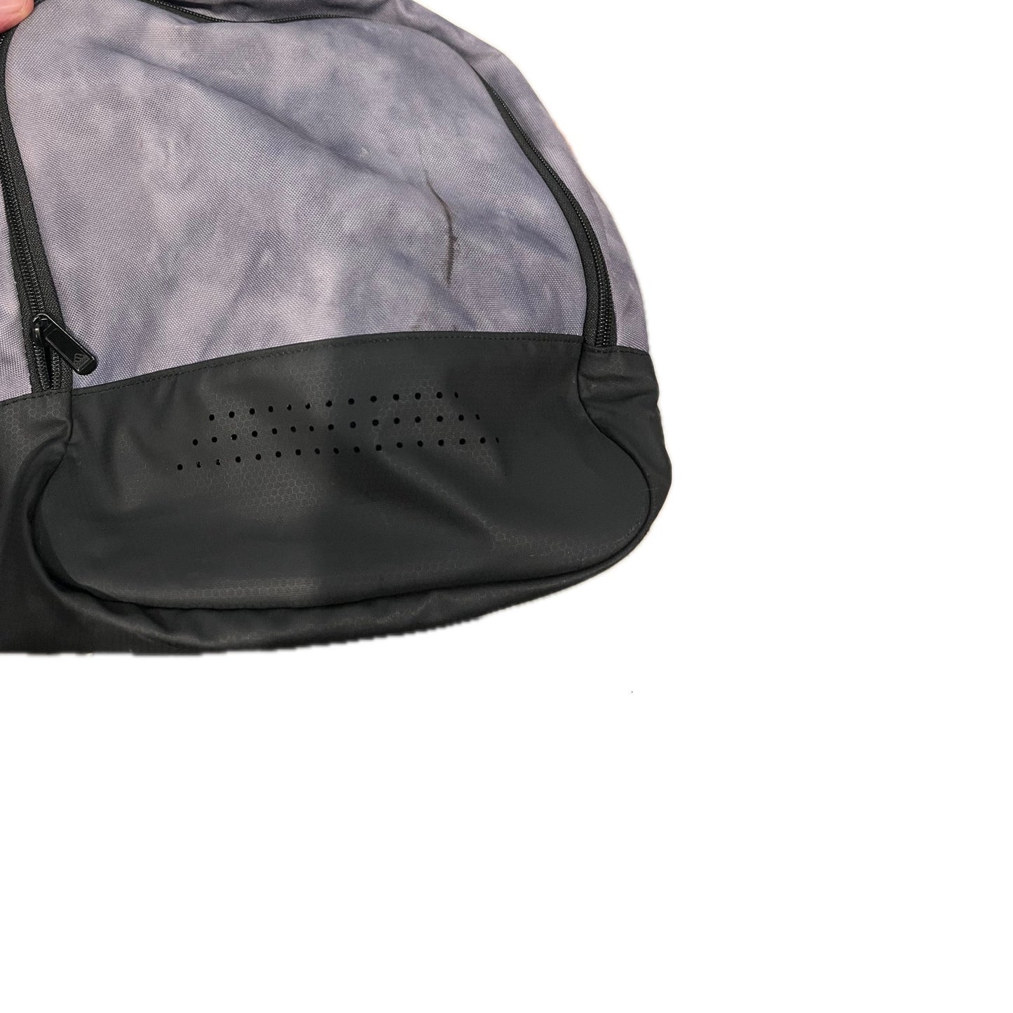 Adidas Defender Large Black Gray Green Duffel Gym Bag