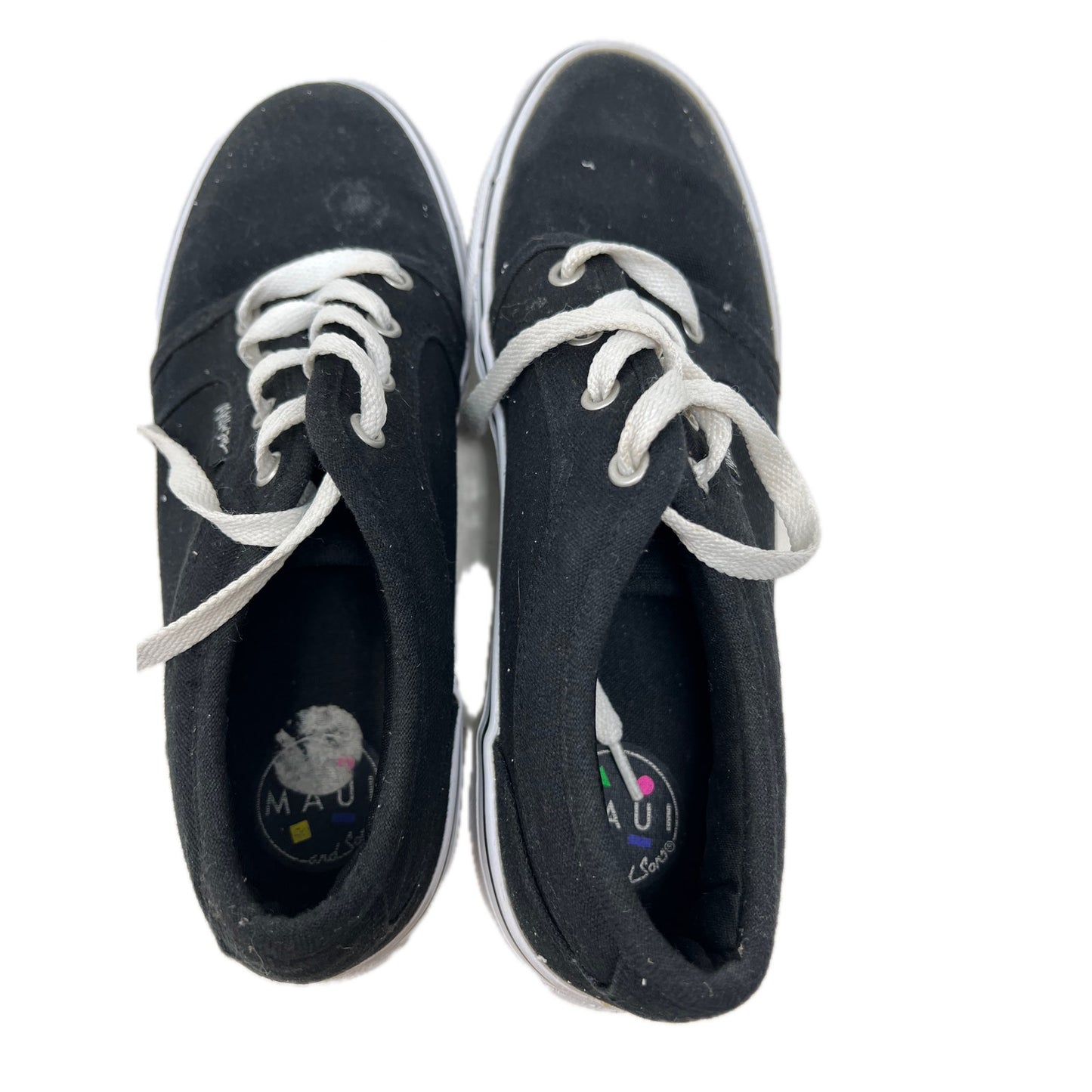 Maui Jim Low Top Canvas Black Skate Sneakers Mens 9.5