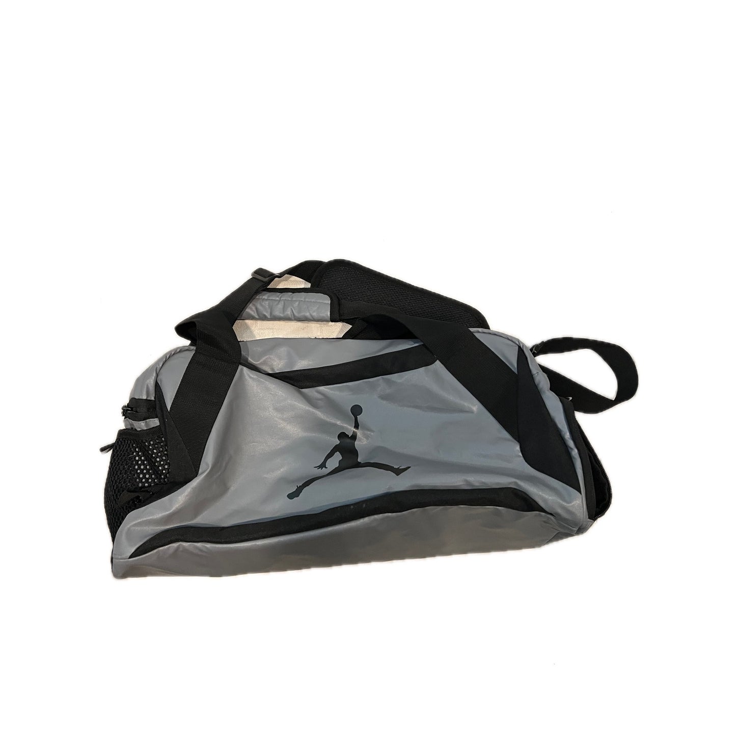 Nike Gray Black Gym Duffel Bag 18x10x10