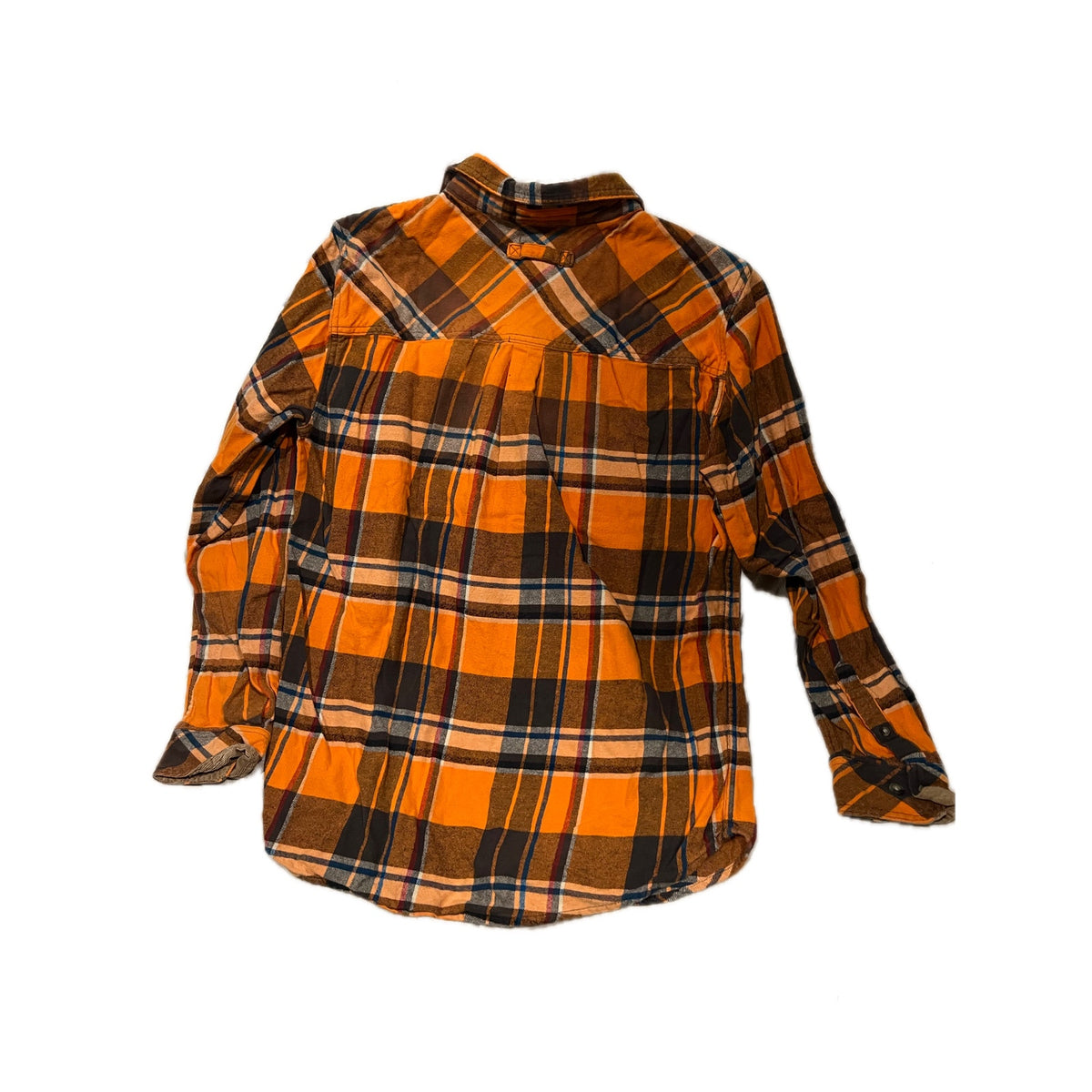Legendary Whitetails Orange Brown Checked Flannel Mens Med
