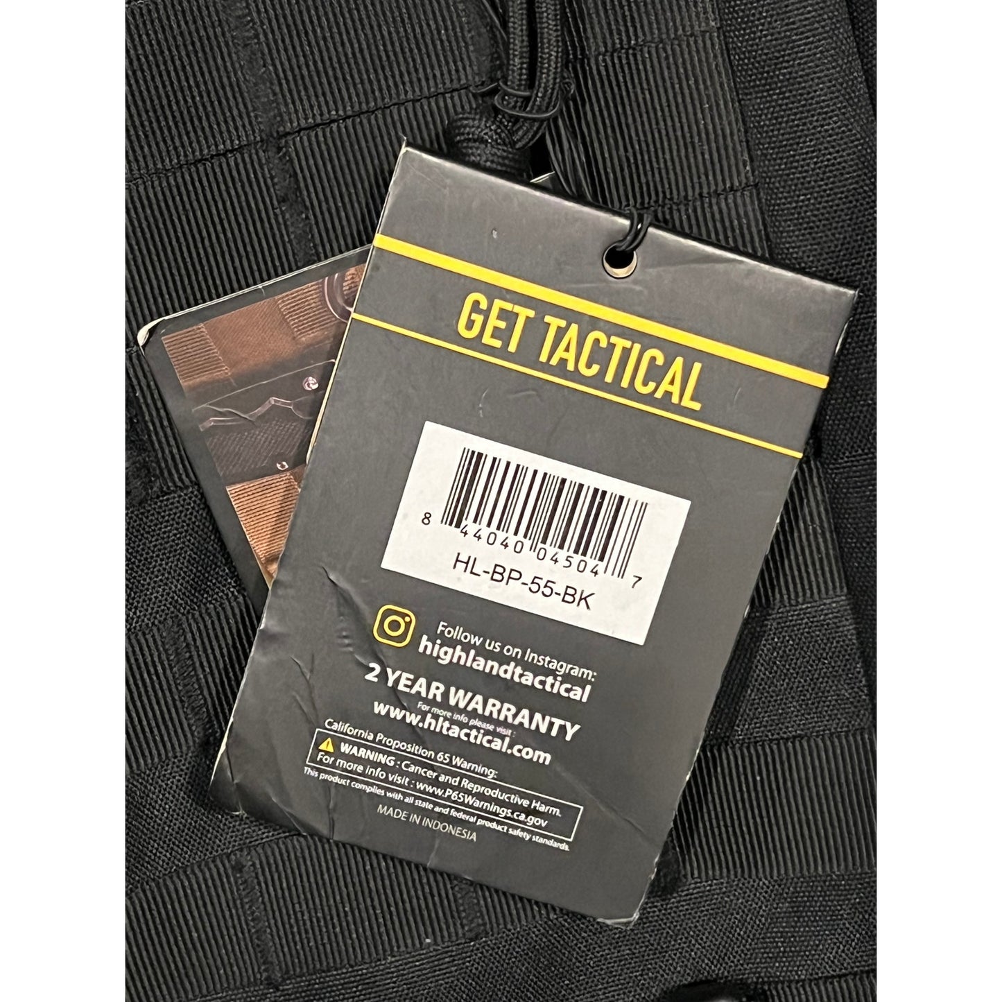 Highland Tactical Roger Canvas Backpack XL Black