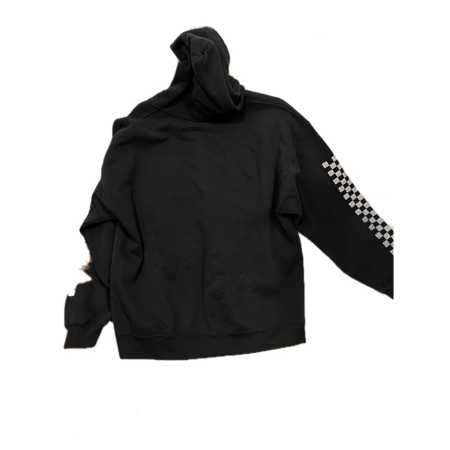 Bowery Supply Black checkered Vibes Hoodie Mens Large