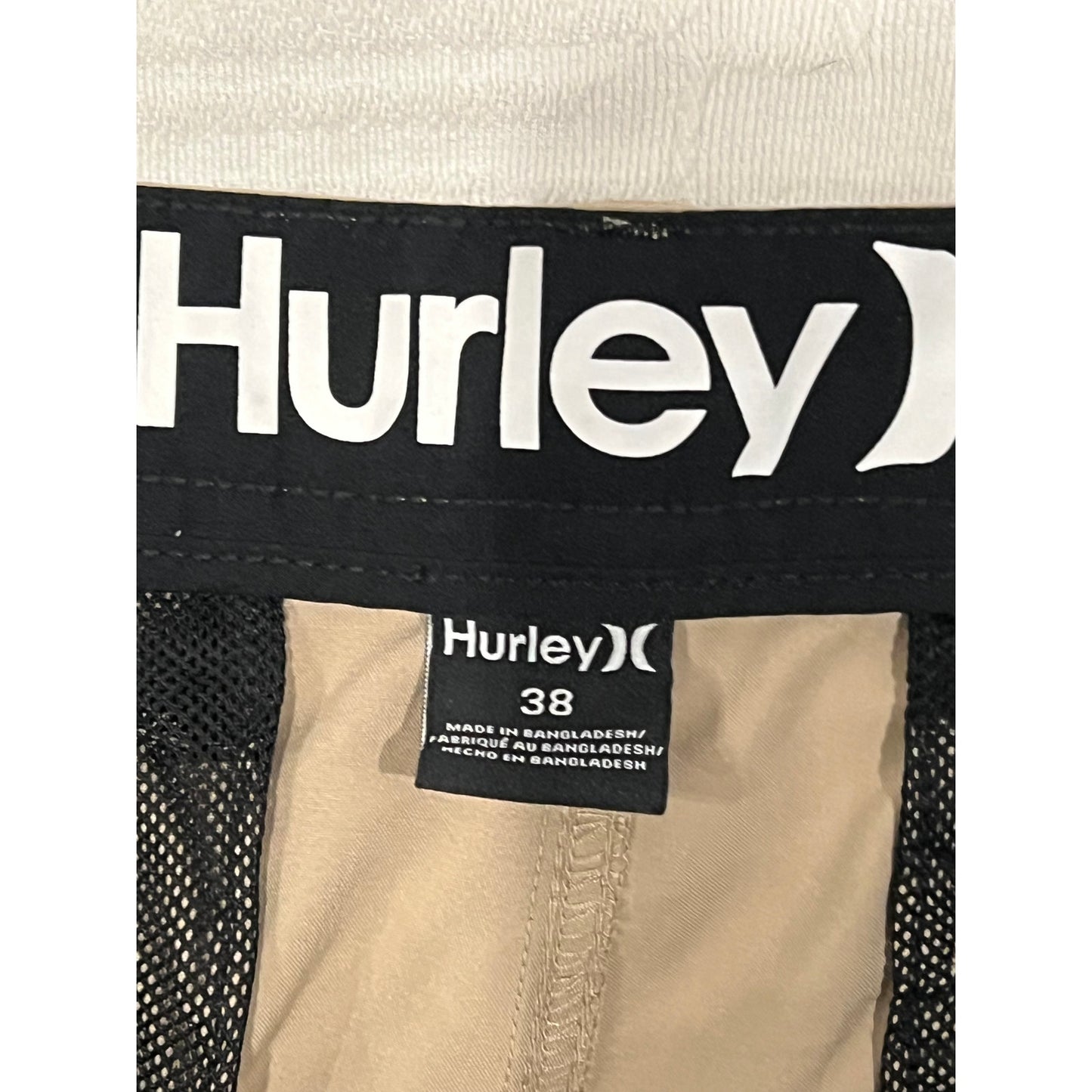 Pantalones cortos chinos Hurley de frente plano para hombre 38x10