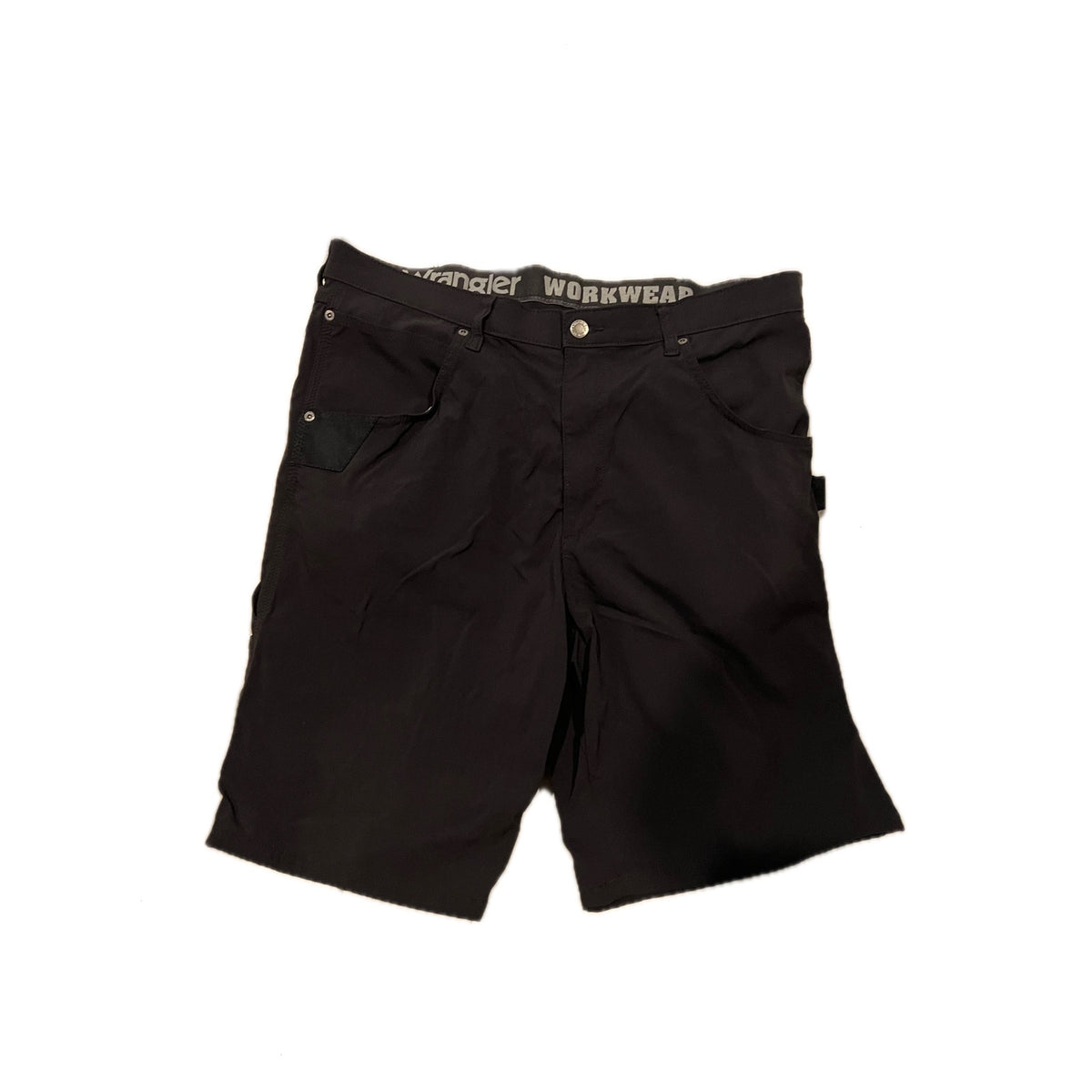 Wrangler Black Nylon Poly Flat Front Shorts W: 36