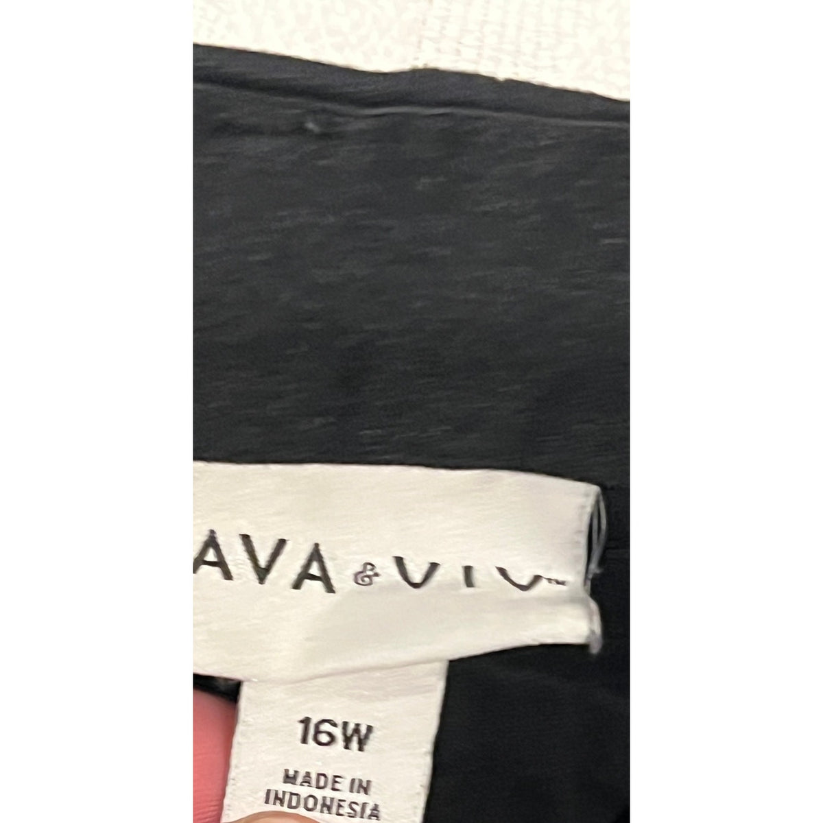 Ava Viv Black Tapered Casual Black Pants Womans 16W