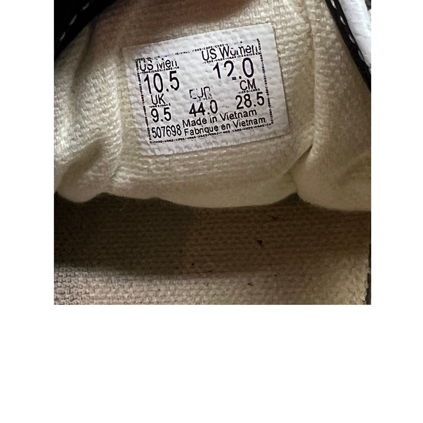 Vans White Black Checked Skate Shoes Mens 10.5 Womans 12