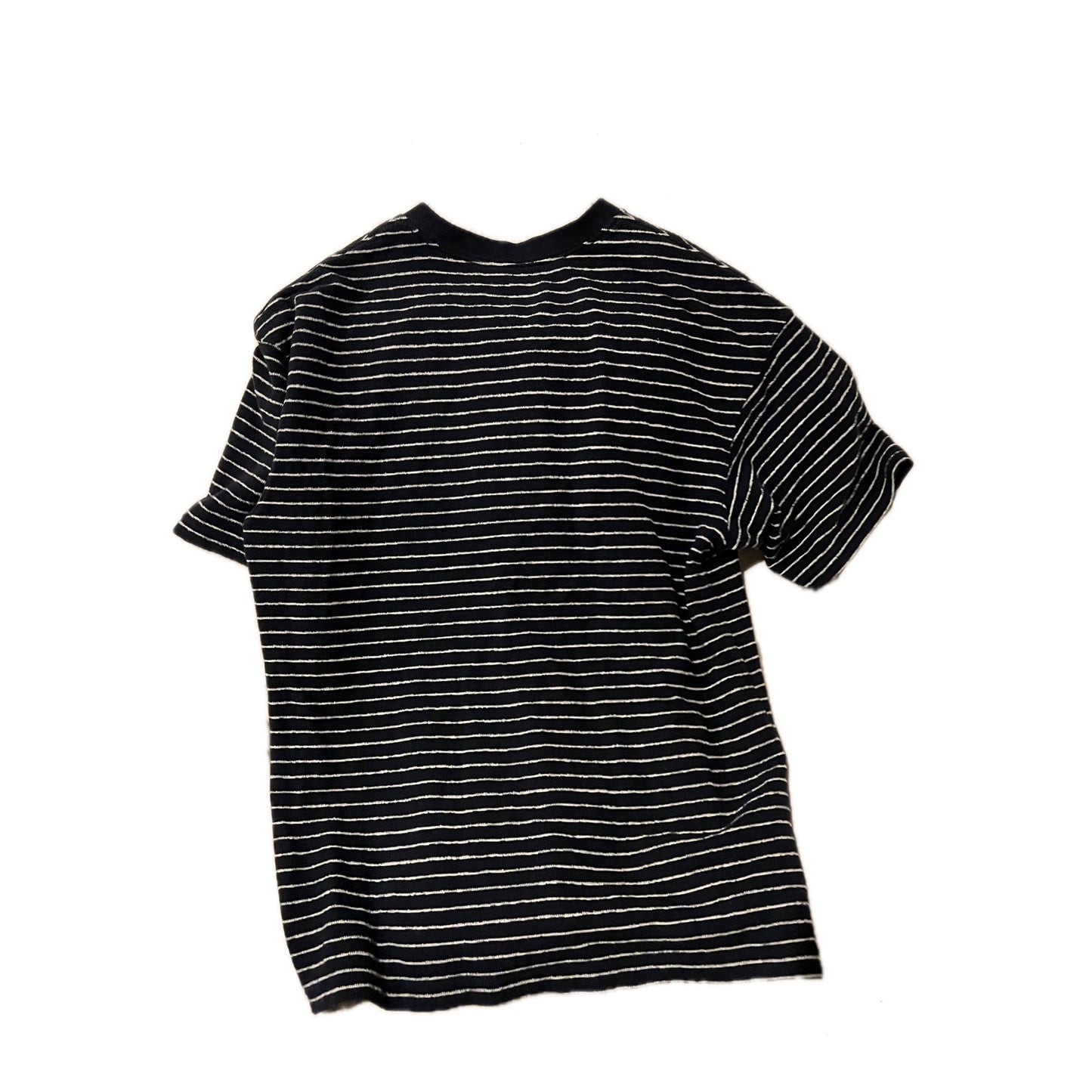 T-shirt tricoté rayé noir American Eagle pour homme, taille M-T