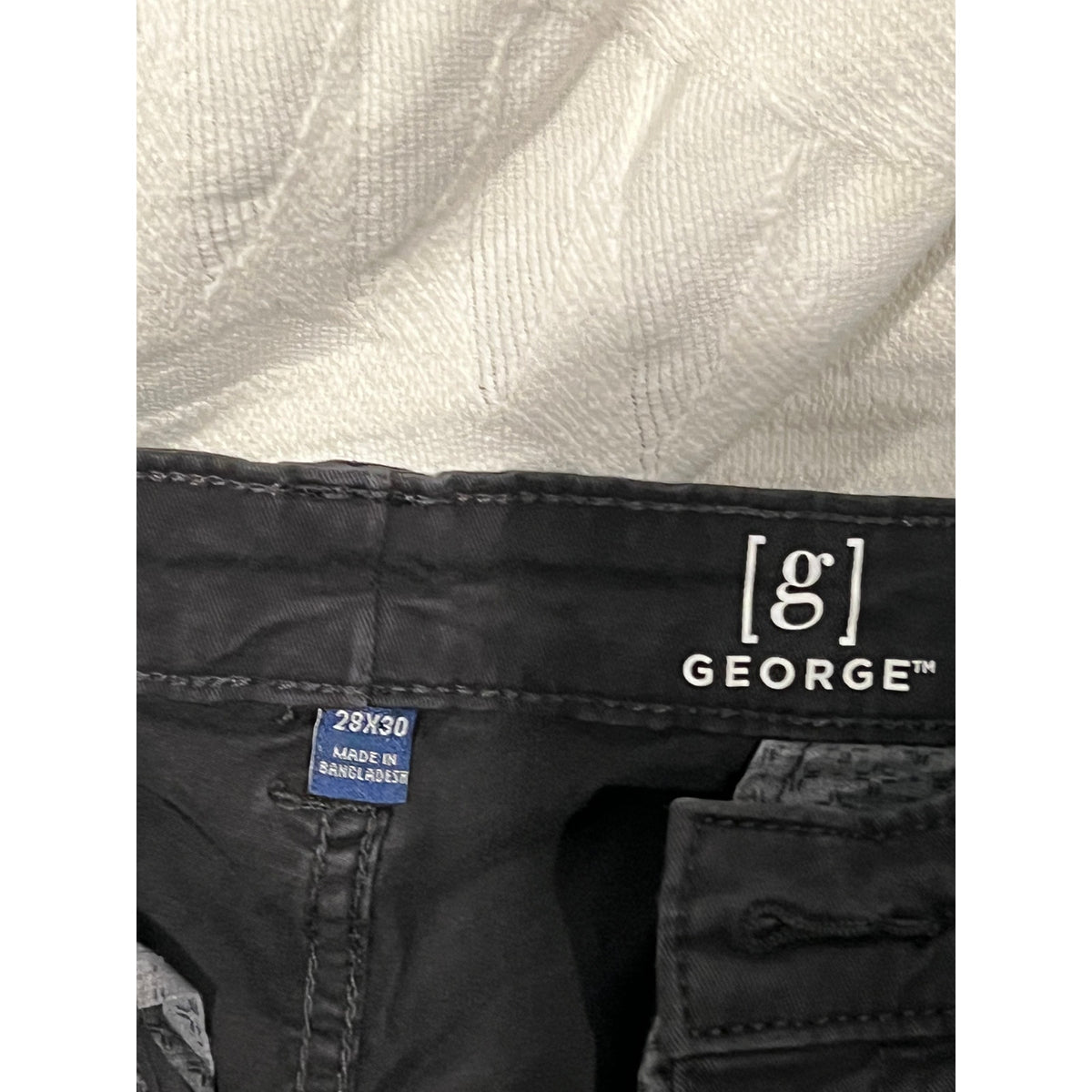 George Regular Slim Black Jeans Mens 28x30