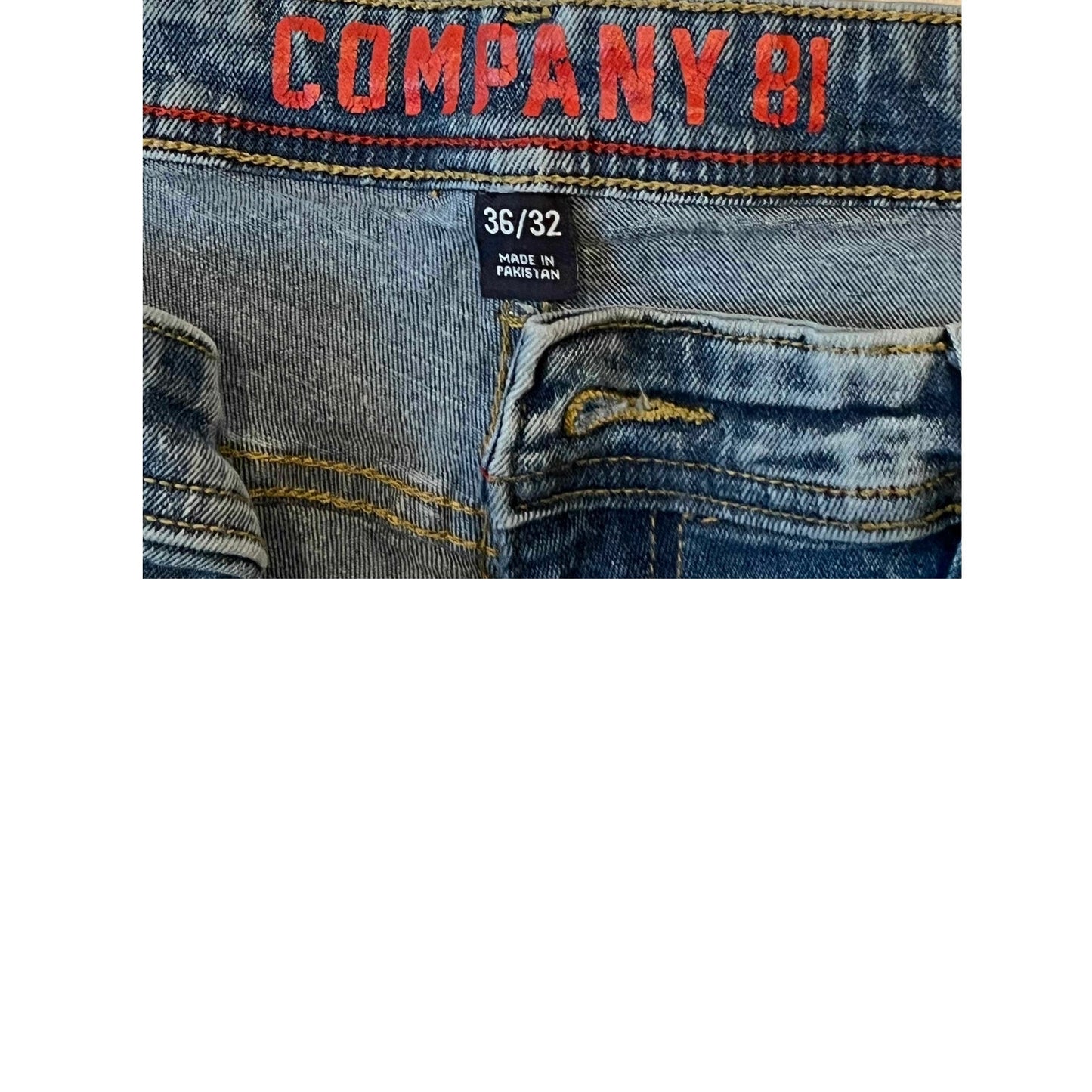 Company 81 Distressed Straight Leg Jeans 36x32