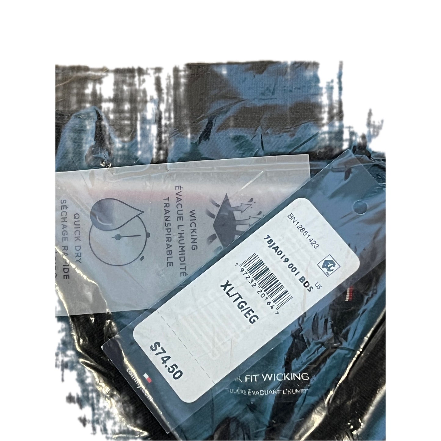 Polo noir Tommy Hilfiger avec liseré contrastant homme XL