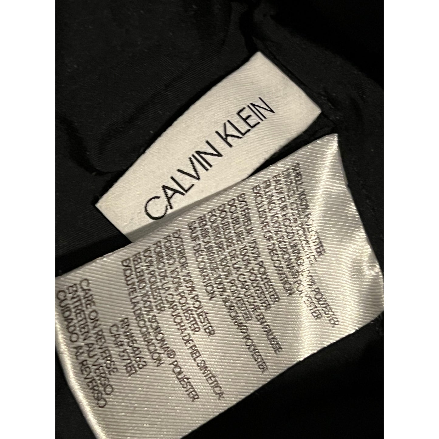 Calvin Klein Lined Parka Jacket Black Mens XL