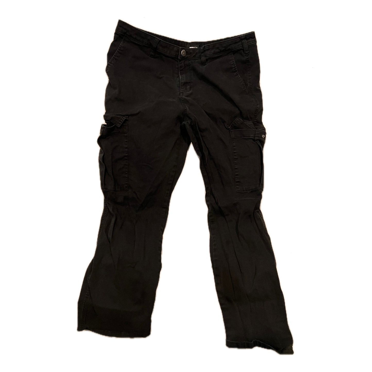 Fashion Nova Men Cargo Straight Fit Black Jeans Mens 36x28