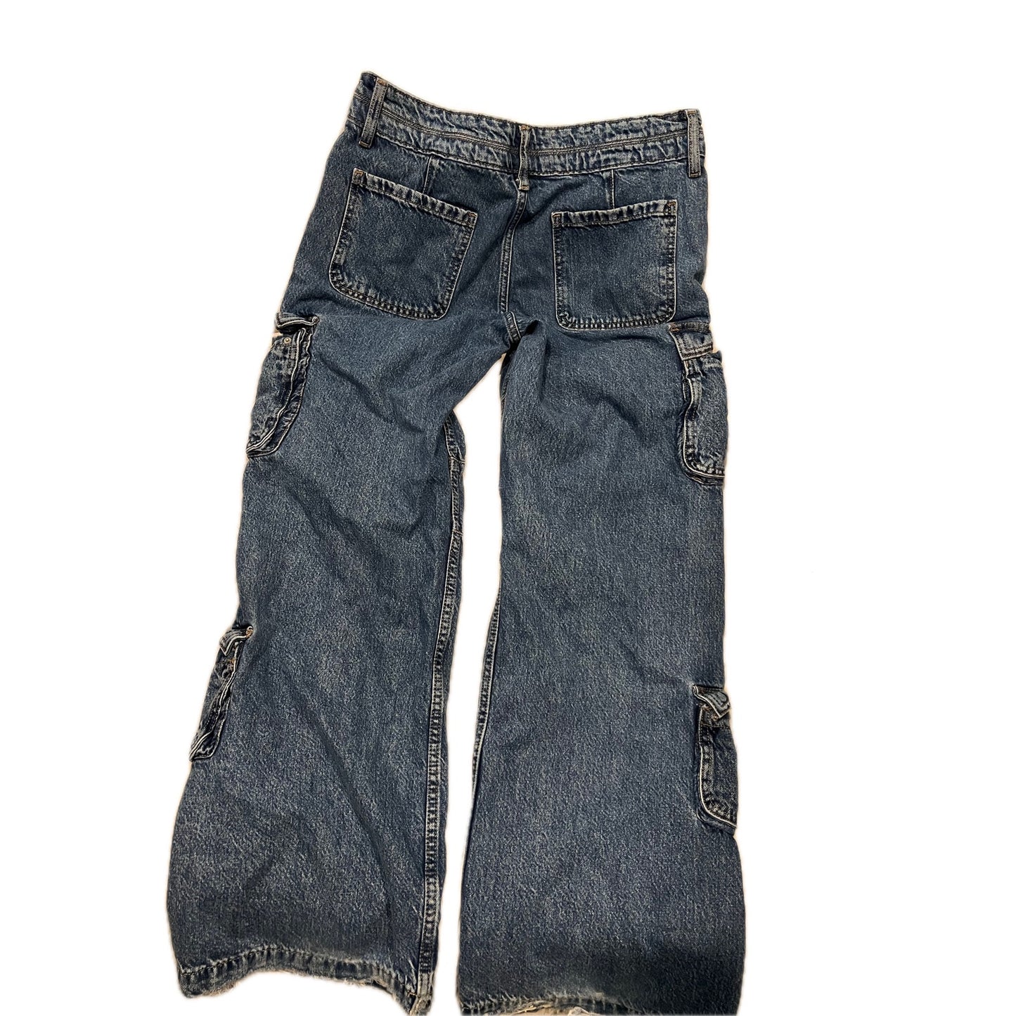 Aeropostale Baggy Wide Leg Cargo Jeans Womans Sz 4R