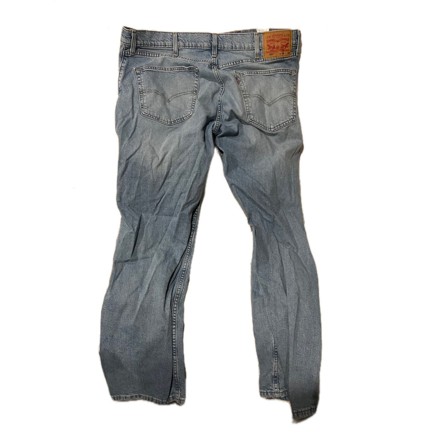 Levi's 505 Regular de hombre, jeans azules con pierna recta 38x32