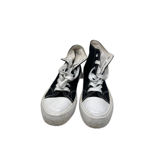 No Boundaries High Top Platform Black White Sneakers Wmns 10