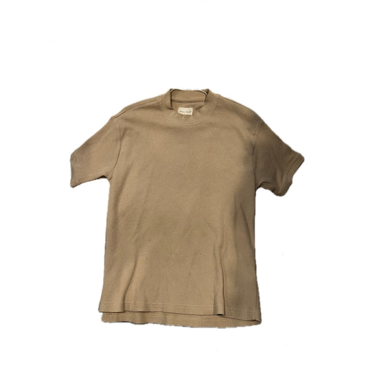 American Garage Waffle Heavy Weight Tan T-Shirt Mens Medium