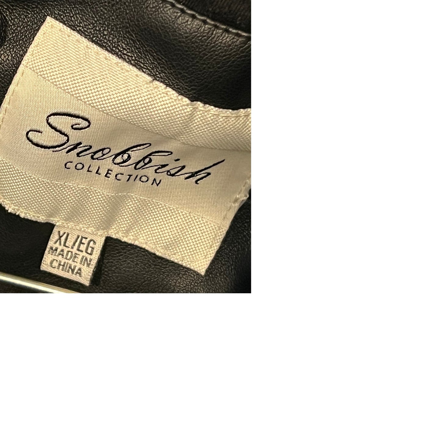 Snobbish Collection Faux Leather Bomber Jacket Womans XL
