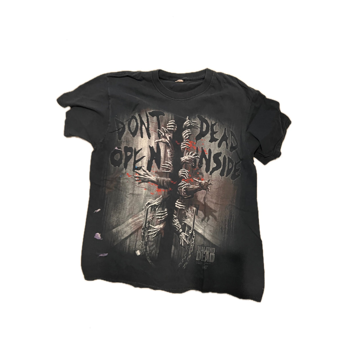 Walk Dead Don't Open Dead Inside Black Tee Shirt Mens Medium