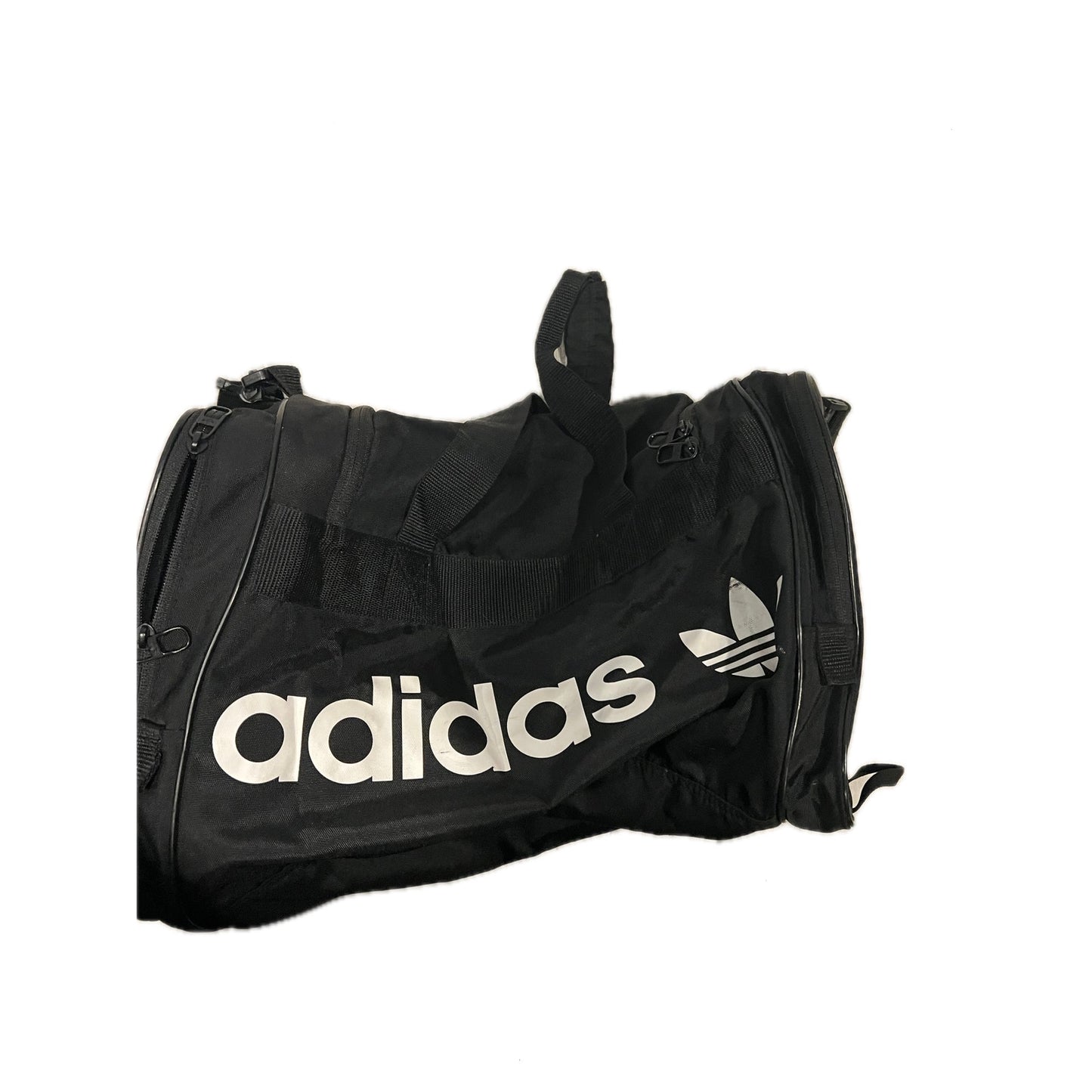 Adidas Defender Small White Black Gym Bag 18"x12"x10"
