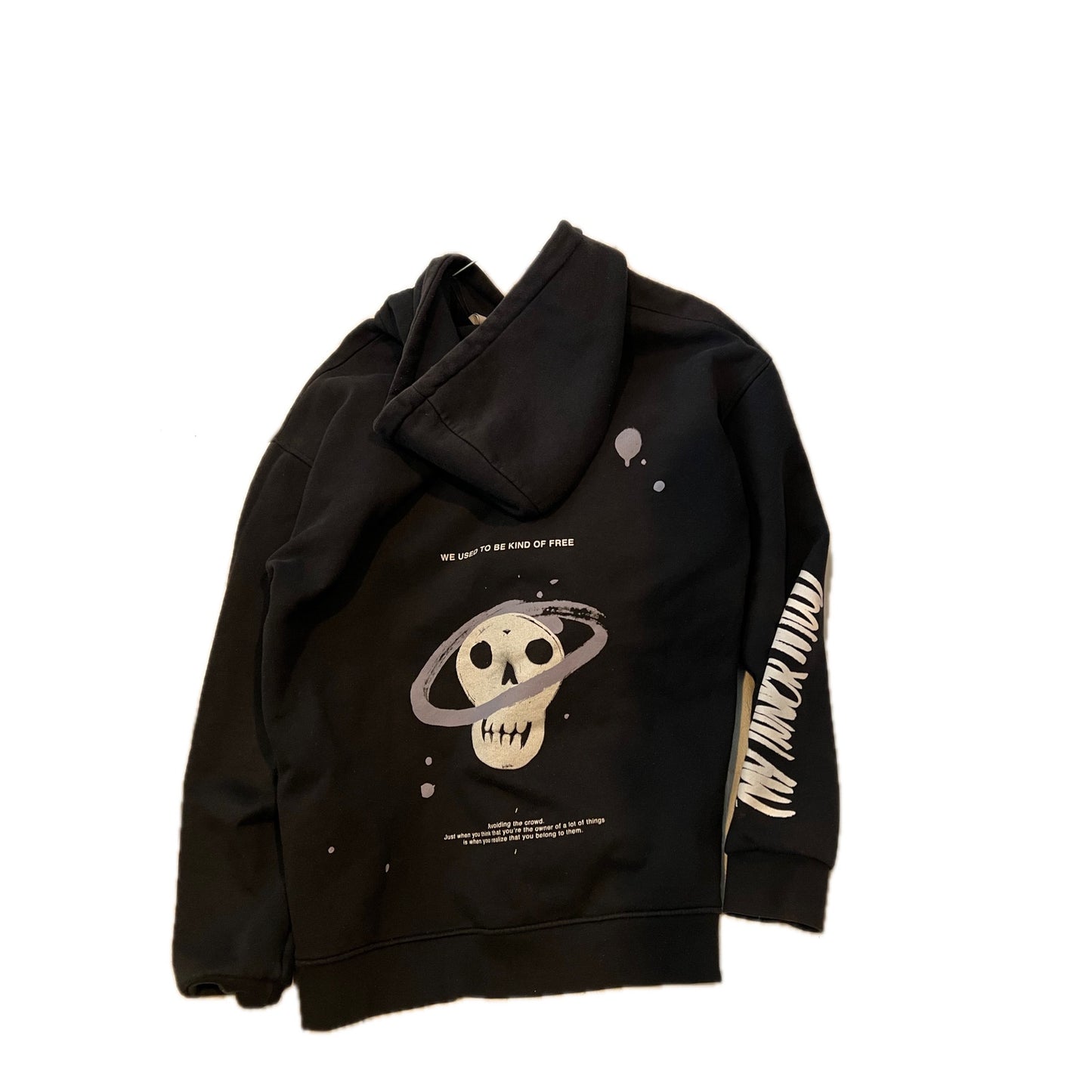Zara We Used To Be Free Hoodie Noir Homme Taille M