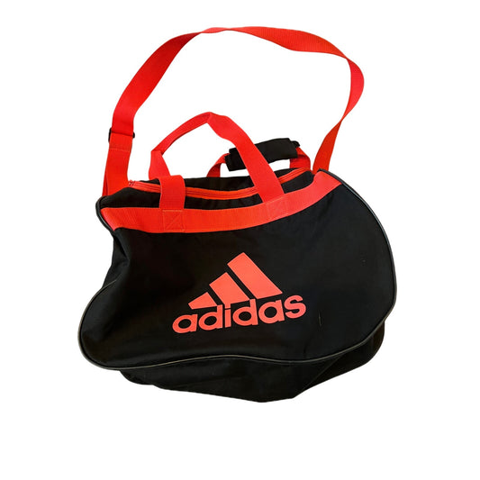 Adidas Defender Small 16"x10"x8" Black Orange Duffel Gym Bag