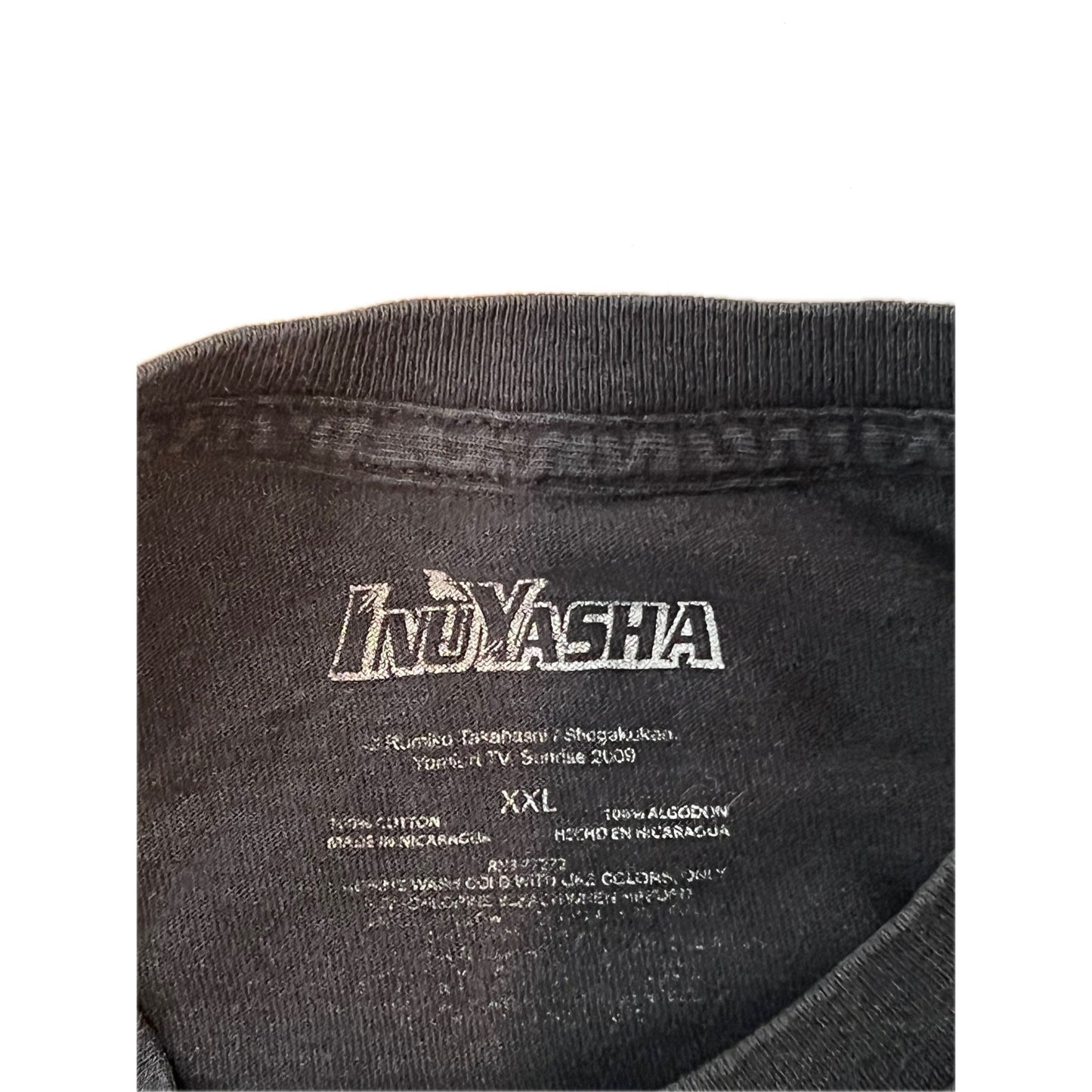 InuYasha Anime Black T-Shirt Mens XXL