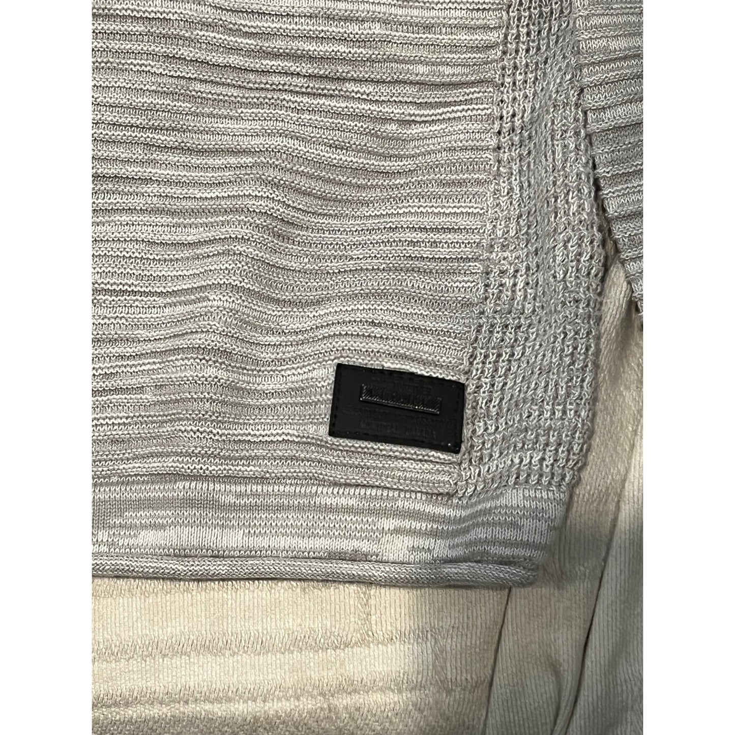 Project Raw Gray Qtr Zip Sweater Mens Medium