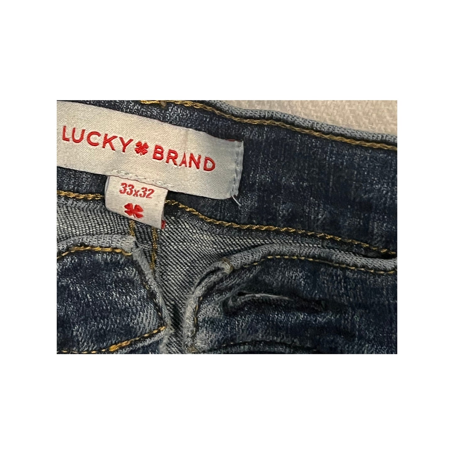 Lucky Brand 121 Slim Straight Blue Jeans Mens 33x32