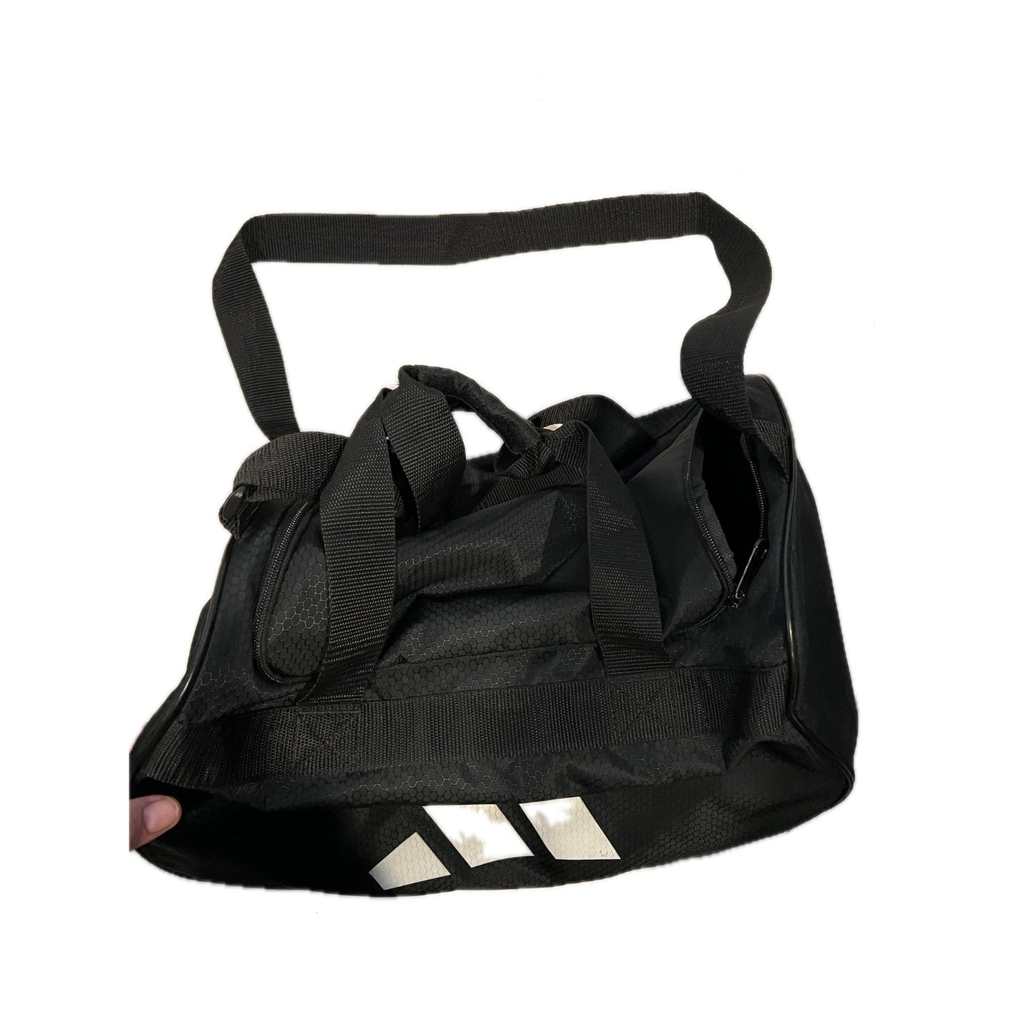 Adidas Defender Small White Black Gym Bag 18"x10"x12"