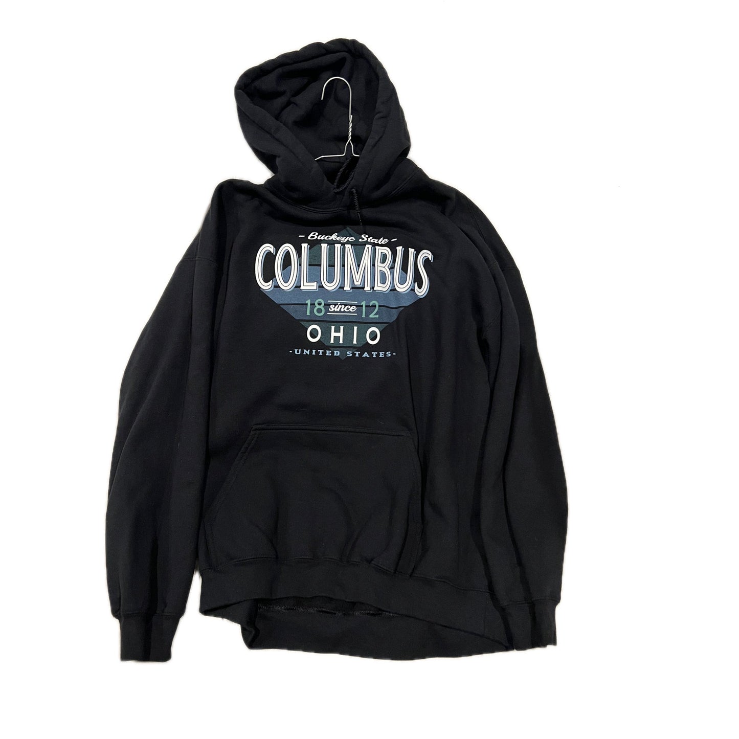 Gildan Black Columbus Ohio Buckeye State Hoodie Mens XL