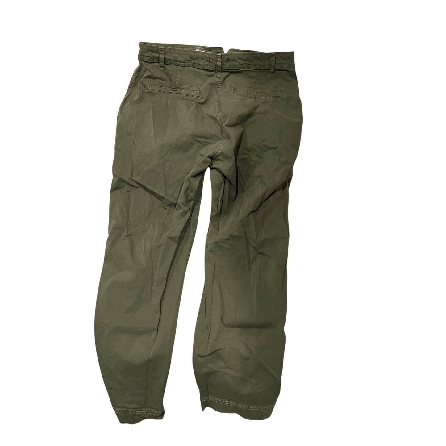 Jordan Craig Pantalones chinos verdes de frente plano para hombre 34x28