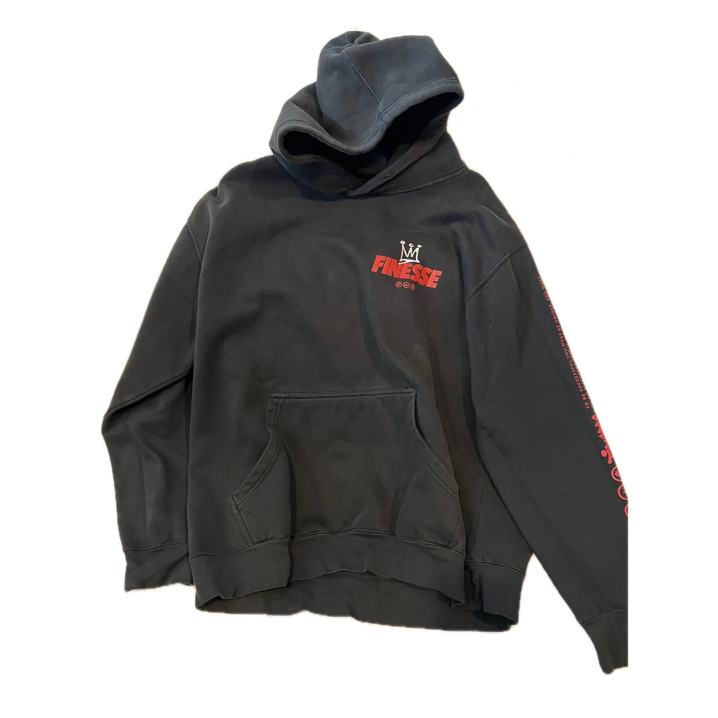 Finesse Winking Bear Black Pullover Hoodie Mens Lar