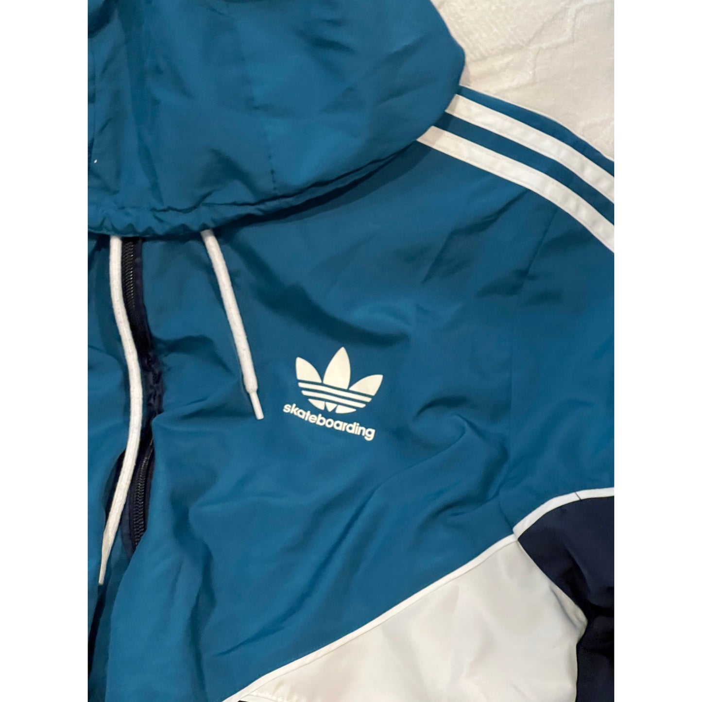 Adidas Skateboarding Zip Up Hooded Windbreaker Mens Large