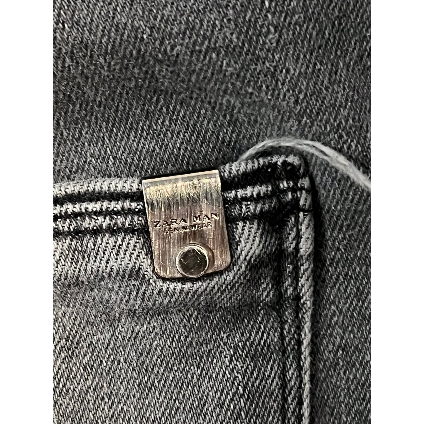 Vaqueros slim de primera calidad para hombre, color negro, talla 34x30