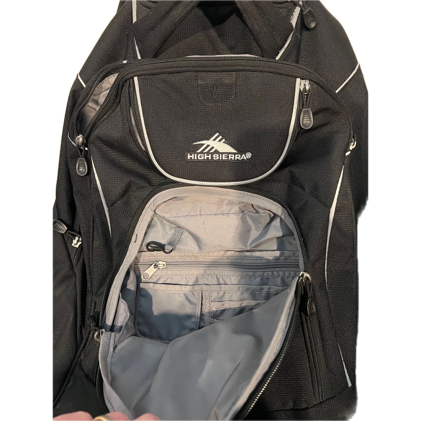 High Sierra Powerglide Wheeled Backpack, Black, One Size