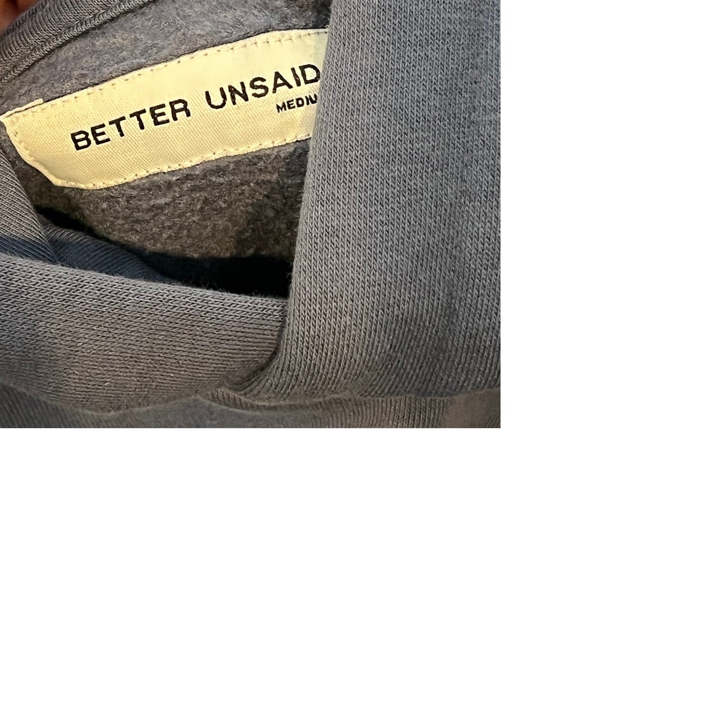 Better Unsaid Sweat à capuche gris pour homme, taille M