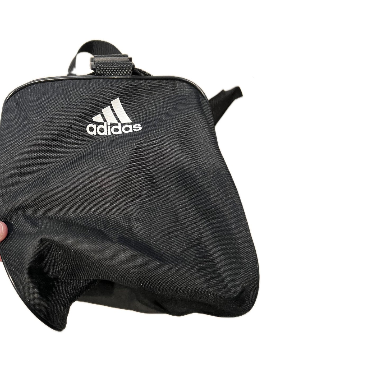 Adidas Defender Small 16"x10"x8" Black White Duffel Gym Bag