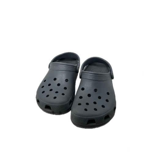 Crocs Charcoal Gray Slides Clogs Men's 6 Womans 8