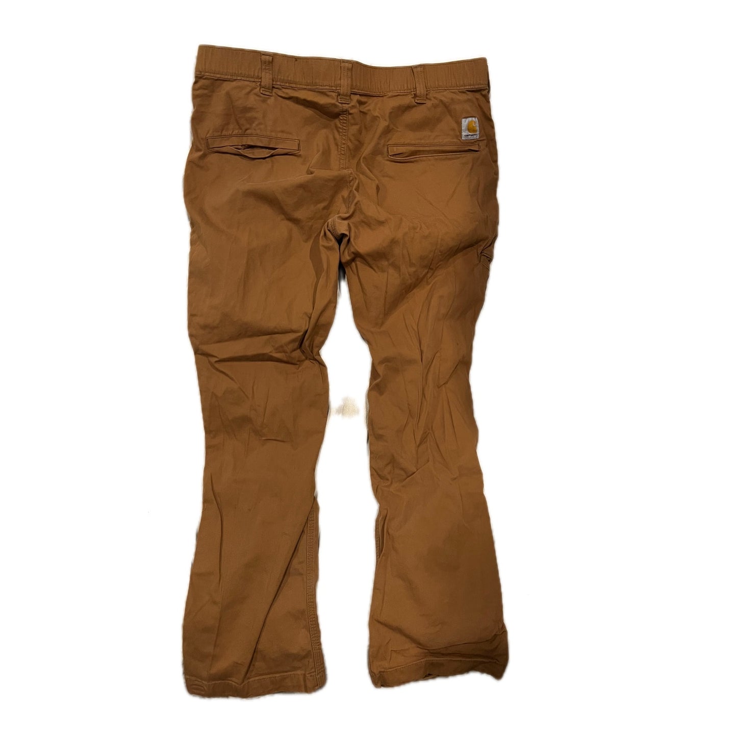 Pantalones finos de carpintero Carhartt beige mostaza para hombre 38x30