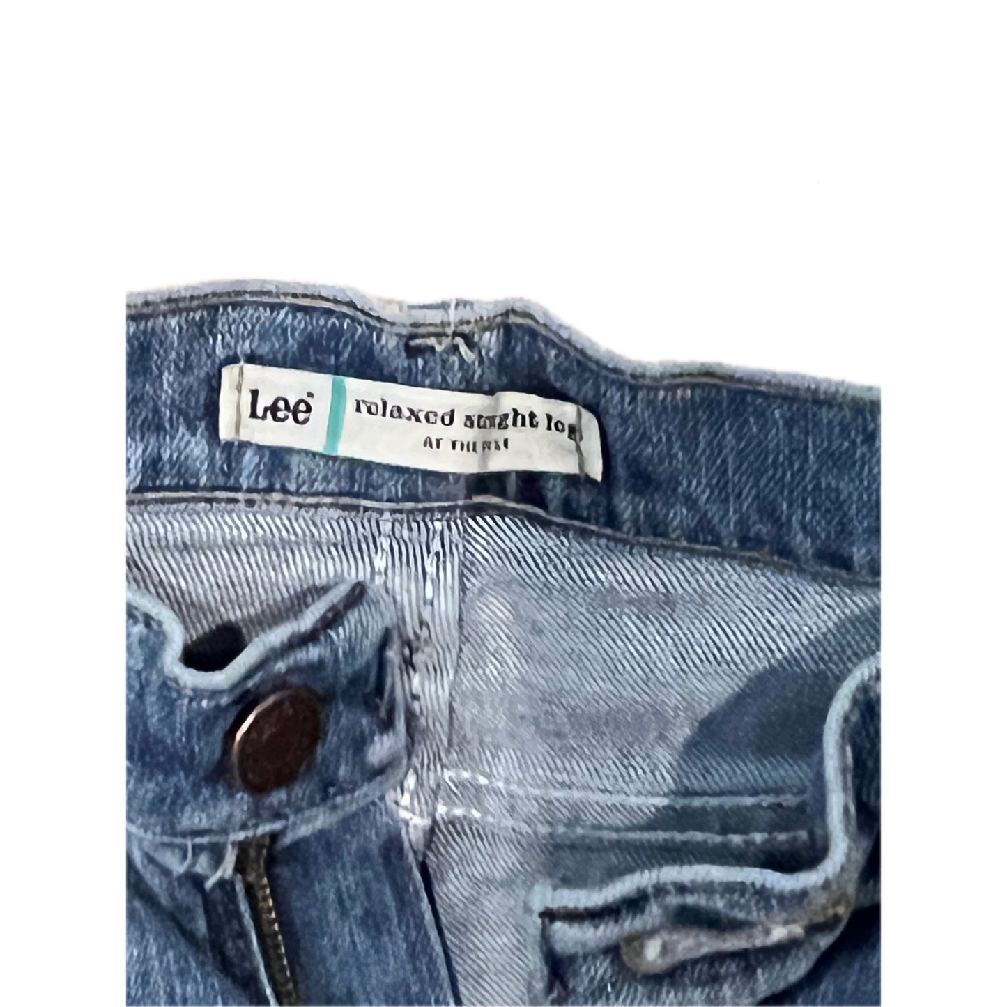 Lee Relaxed Straight Leg Blue Jeans Womans 10