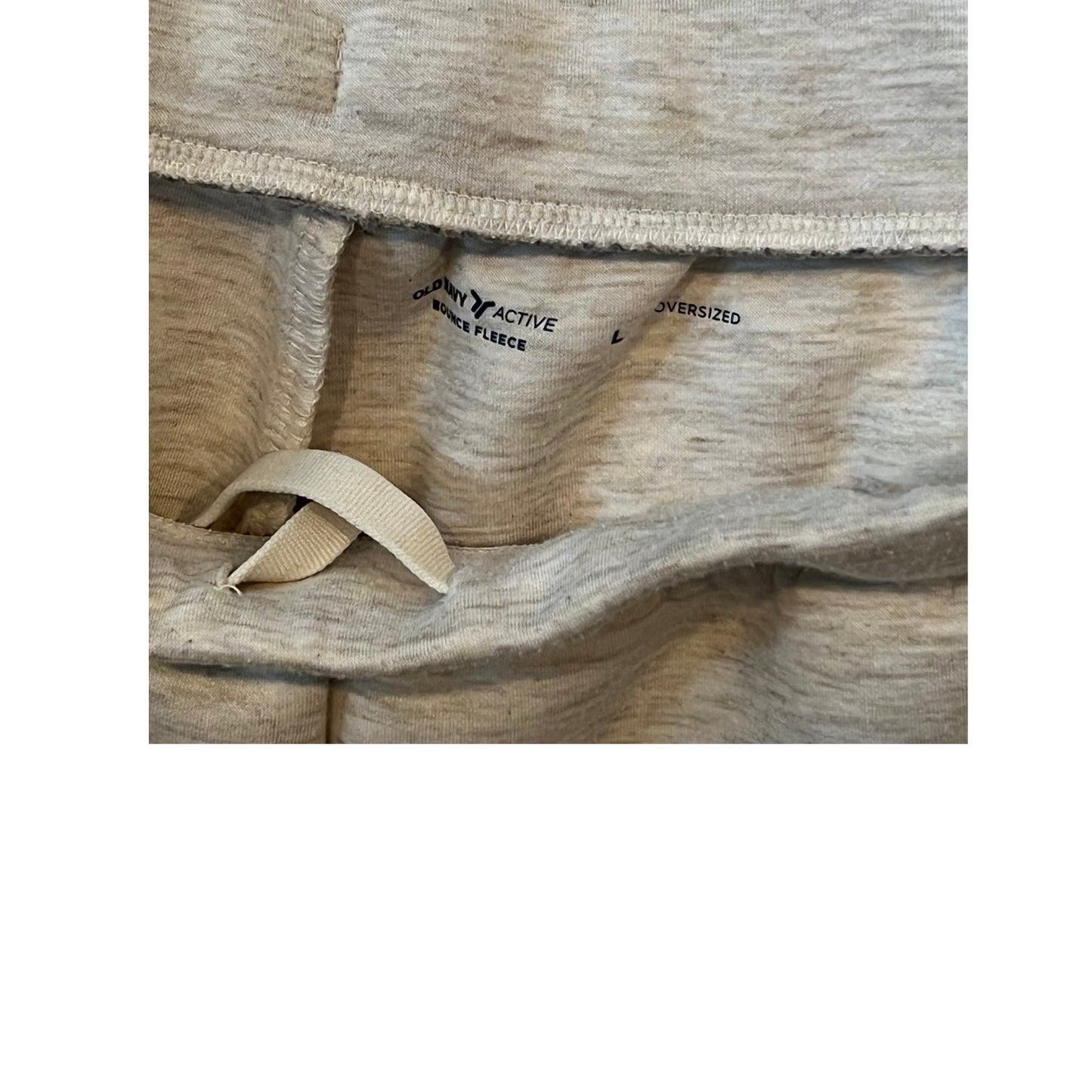 Jogging surdimensionné Old Navy en polaire grise pour homme, taille L