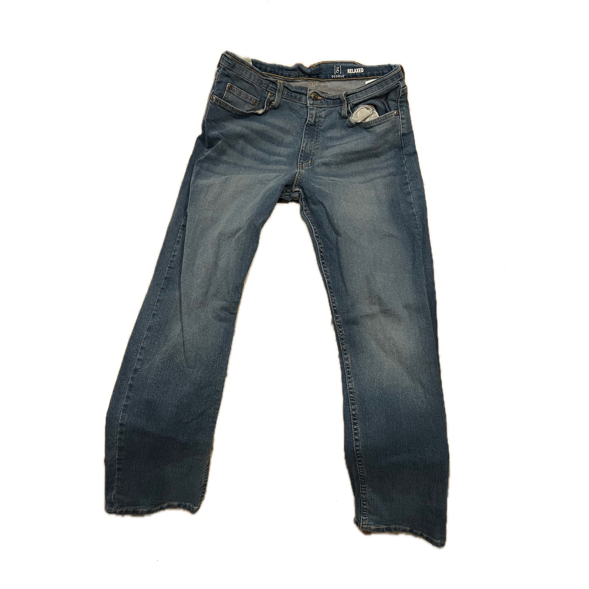 George Relaxed Blue Jeans Mens 32x30