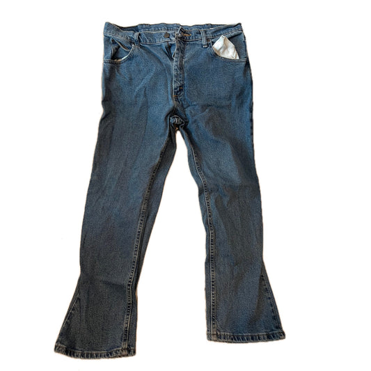 Wrangler Straight Leg Blue Jeans Mens 34x30